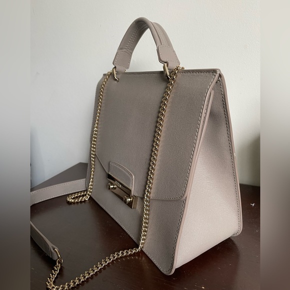 Authentic Furla Gray leather satchel - Picture 3 of 5